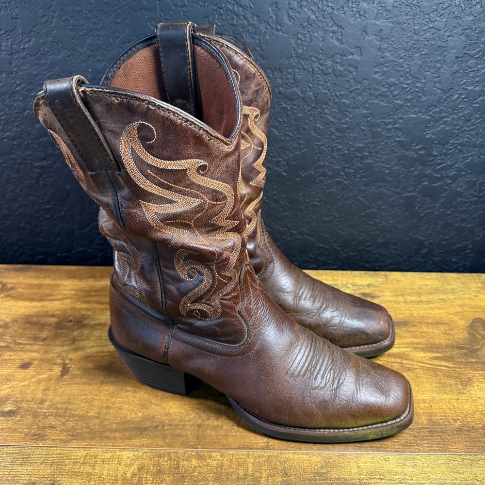Justin 2571 Brown Leather Western Cowboy Boots Mens 10D